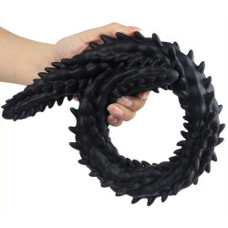 DoublePlayz Double Gode Scolop M 50 x 4cm Noir